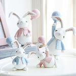 1 Pair Resin Doll Naughty Rabbits Cute Bunny