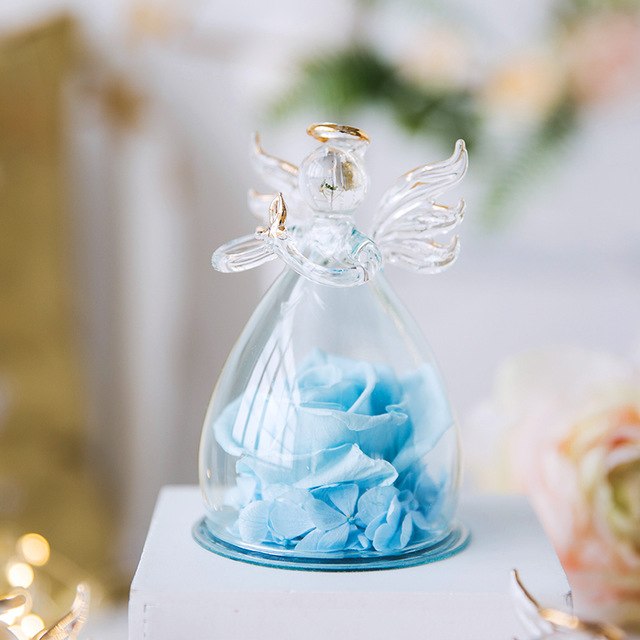 1 Piece Preserved Flowers Glass Dome Flowers