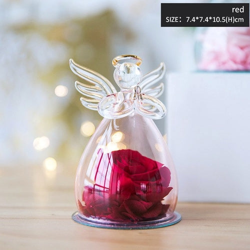 1 Piece Preserved Flowers Glass Dome Flowers