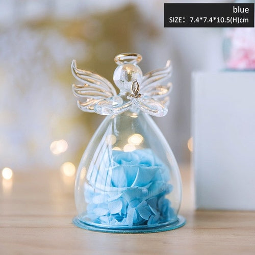 1 Piece Preserved Flowers Glass Dome Flowers