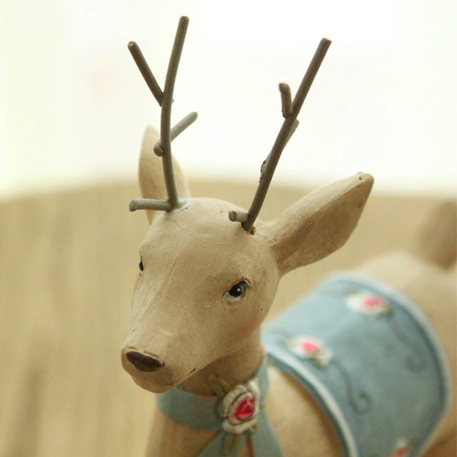 1 Piece Resin Figurines Lovely Deer Horse Secondary image