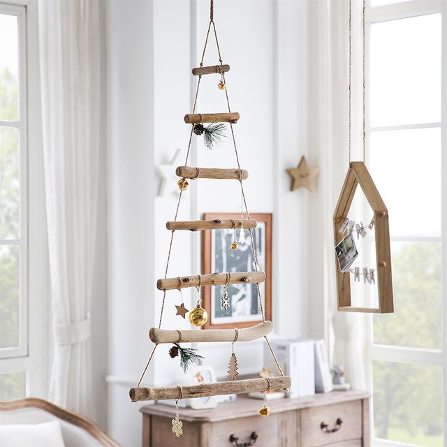 Handmade Craft Wooden Ladder Christmas Hanging