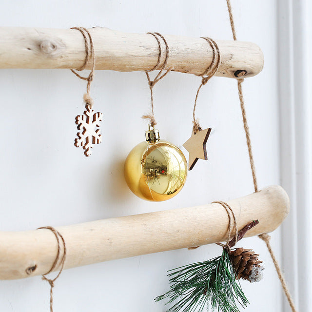 Handmade Craft Wooden Ladder Christmas Hanging