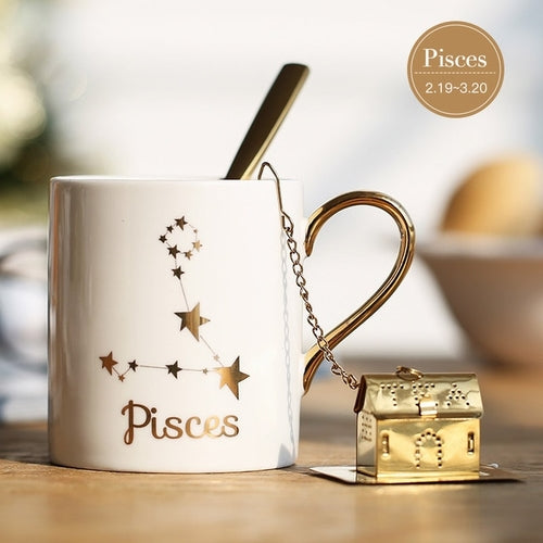 Home Ceramic Cup Kit Porcelain Constellation