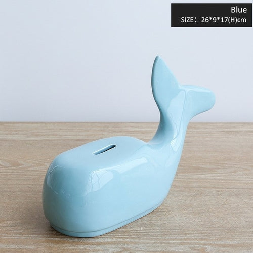 Piggy Bank Money Box for Children Whale Shape