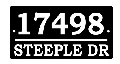 Modern Address Plaque - Metal Wall Art
