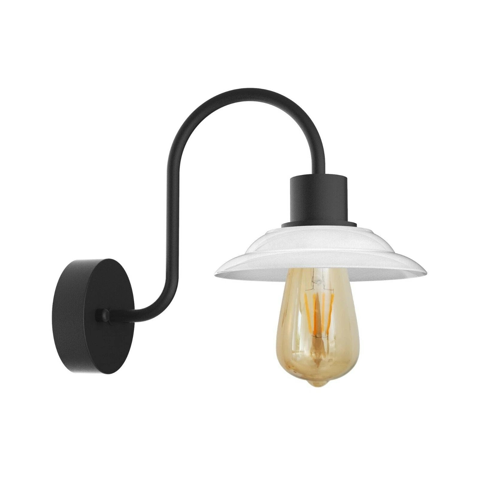 Modern Antique Brass Black Wall Scone Lamp Light Shade Set~2475 Main image
