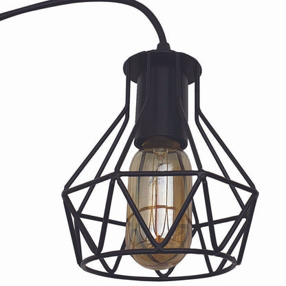 Modern Ceiling 1 Head Pendant Light Fitting Metal Black Cage~2470