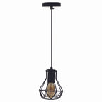 Modern Ceiling 1 Head Pendant Light Fitting Metal Black Cage~2470