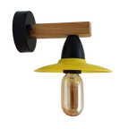 2 Pack Yellow Modern Vintage Wood Wall Light fixtures~1019