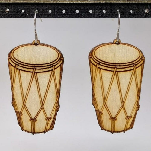 Musical Instruments | Natural Wood Earrings