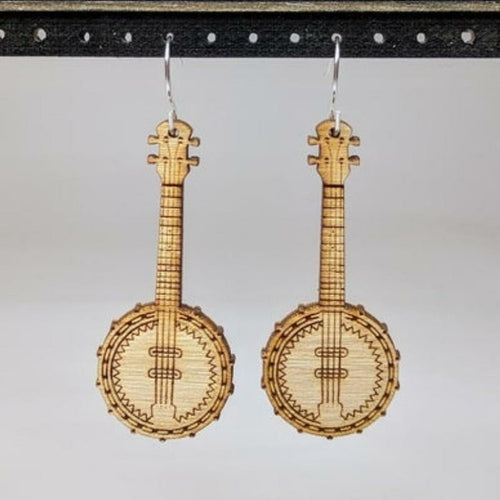 Musical Instruments | Natural Wood Earrings