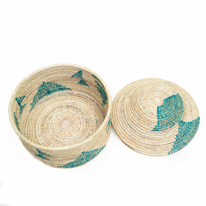 kivu Eco-Friendly Handmade Lidded  Basket