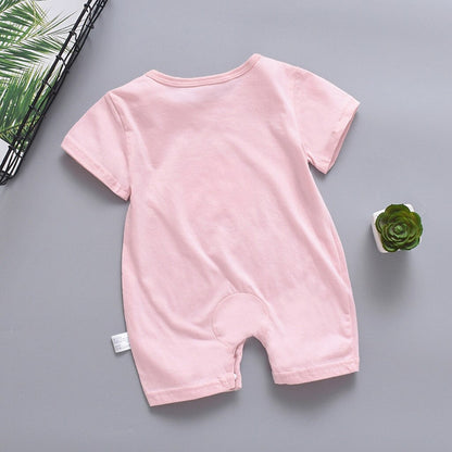 Newborn Baby Boy Girl Short Sleeve Jumpsuit Sun