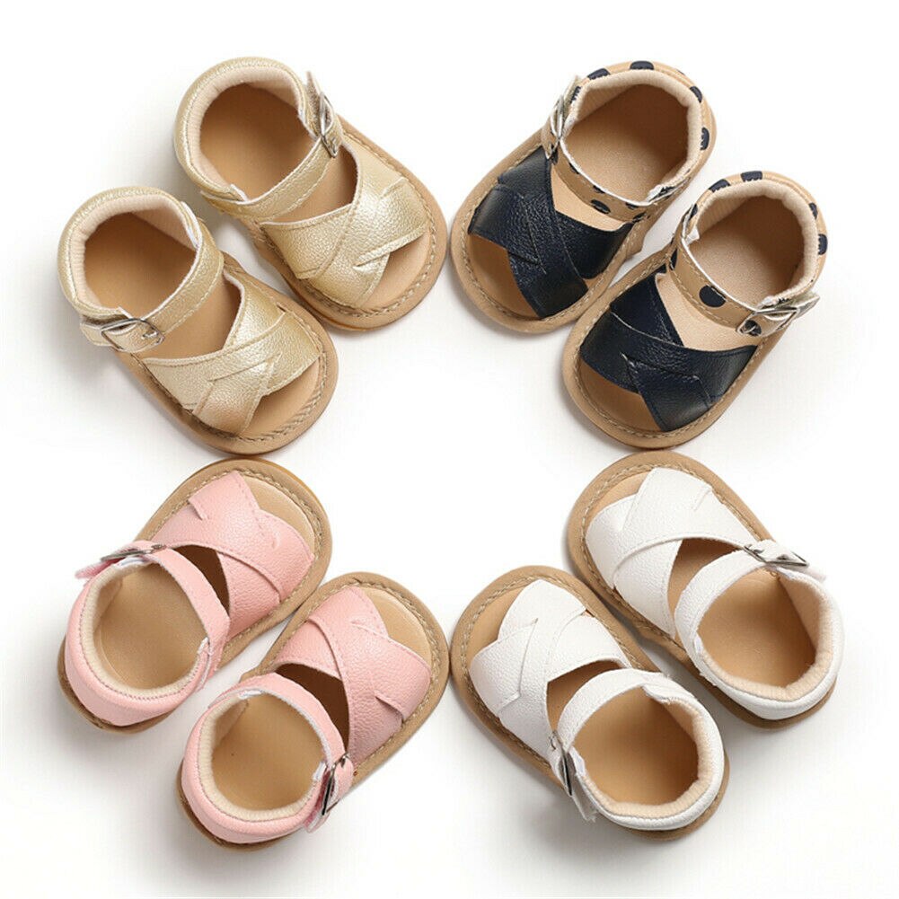 Newborn Infant Baby Girls Boys Sandals Shoes Solid