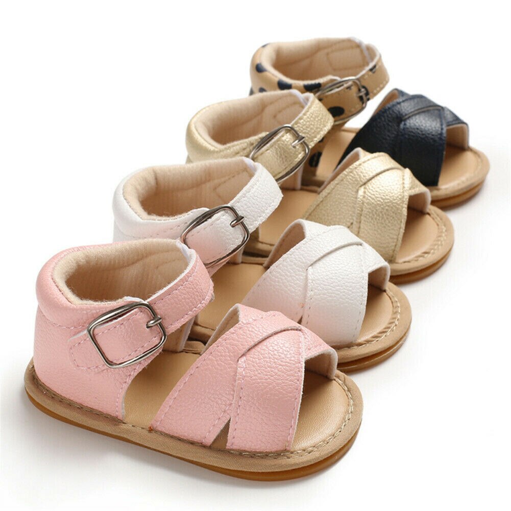 Newborn Infant Baby Girls Boys Sandals Shoes Solid