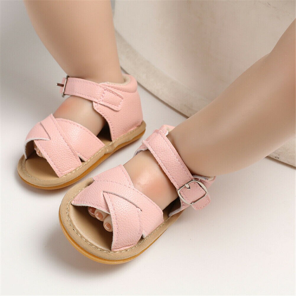 Newborn Infant Baby Girls Boys Sandals Shoes Solid