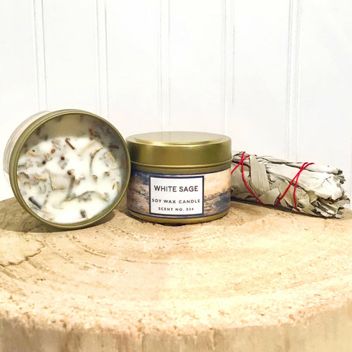 White Sage Aromatherapy Soy Wax Candle Secondary image