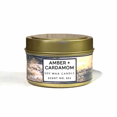 Amber + Cardamom Scented Soy Wax Candle Secondary image