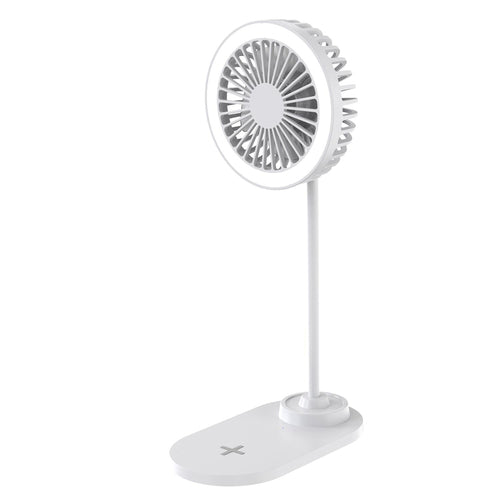 ZTECH IllumiBreeze - LED Desk Fan with Wireless Charging Base