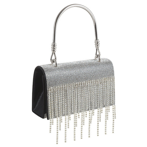 GlitteringTassel Rhinestone Small Square Bag Evening Dinner Bag Party