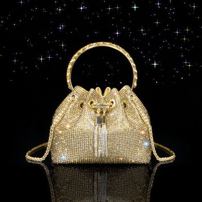 Chic Design Mini Bucket Bag diamond Sling Purse