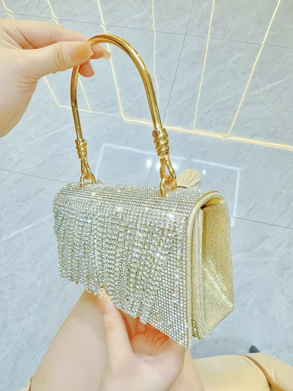 Bling Diamonds Rhinestone Tote Women Bags Purse Prom Evening Cltuch