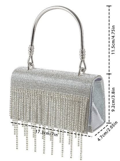 Bling Diamonds Rhinestone Tote Women Bags Purse Prom Evening Cltuch