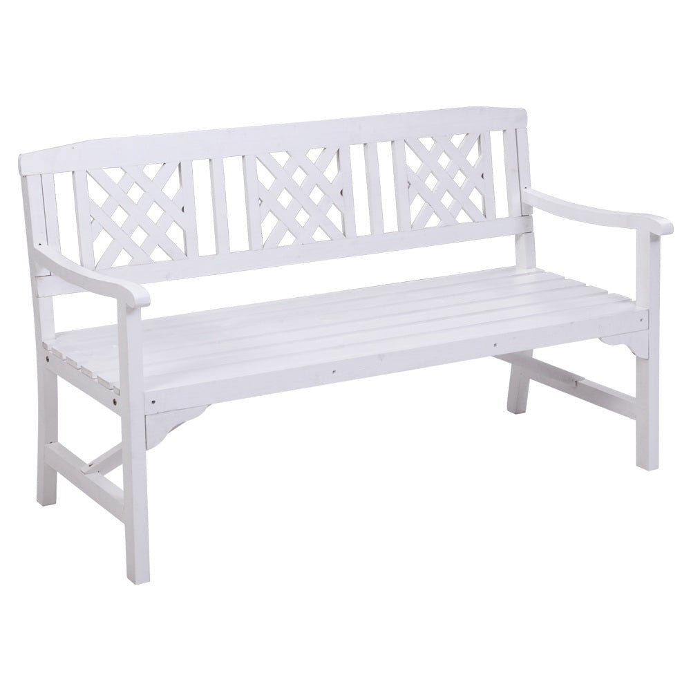 Gardeon Wooden Garden Bench 3 Seat Patio Furniture Timber Outdoor Main image