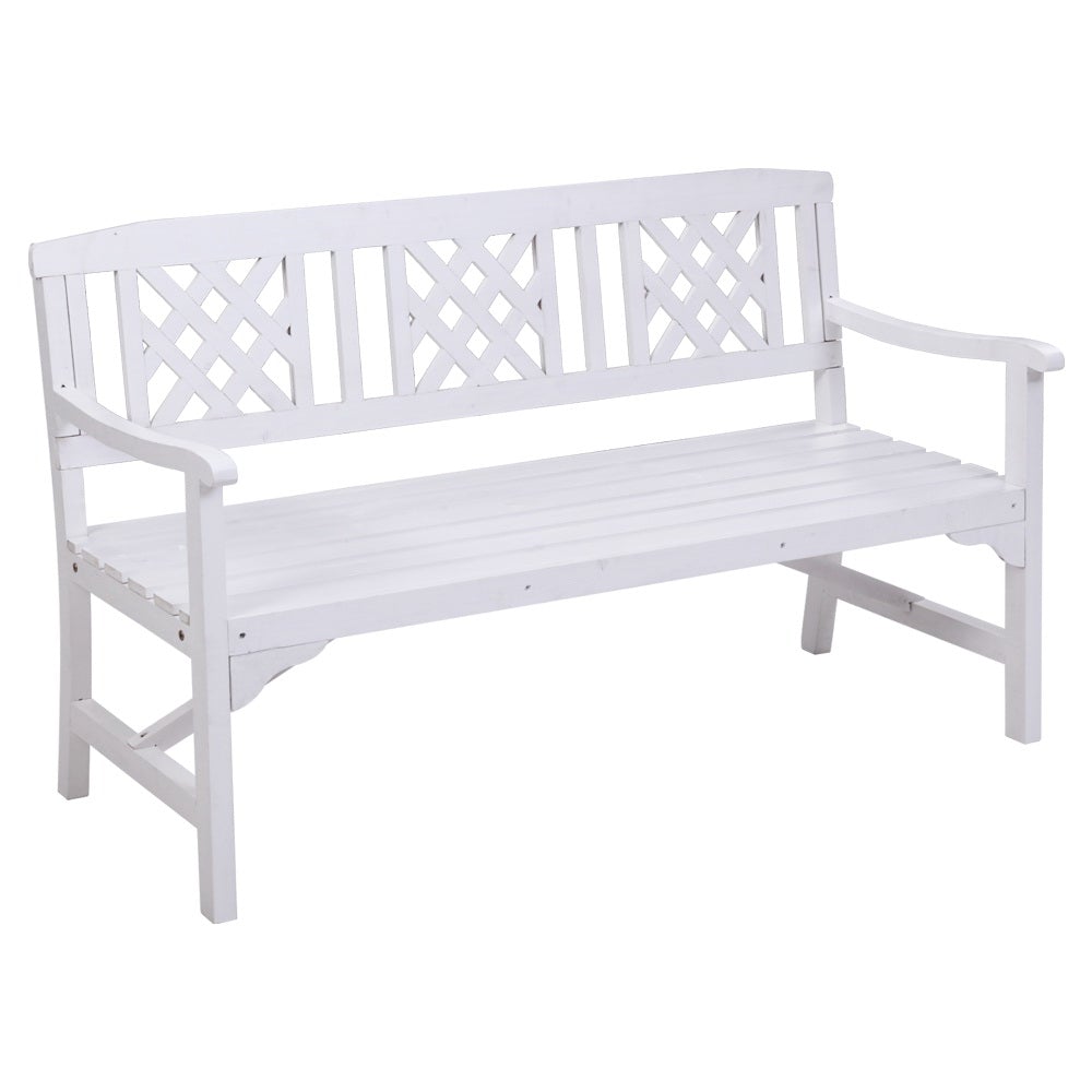 Gardeon Wooden Garden Bench 3 Seat Patio Furniture Timber Outdoor