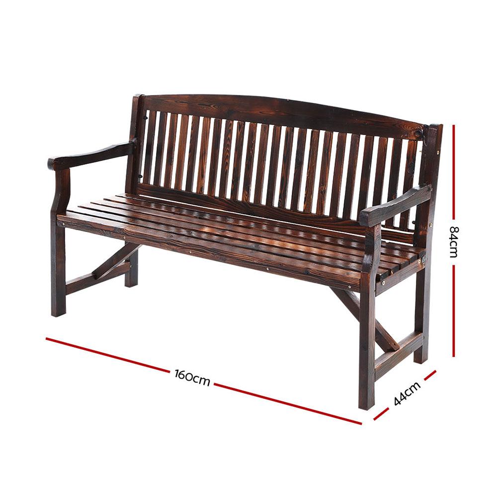 Gardeon Wooden Garden Bench Chair Natural Outdoor Furniture Décor Main image