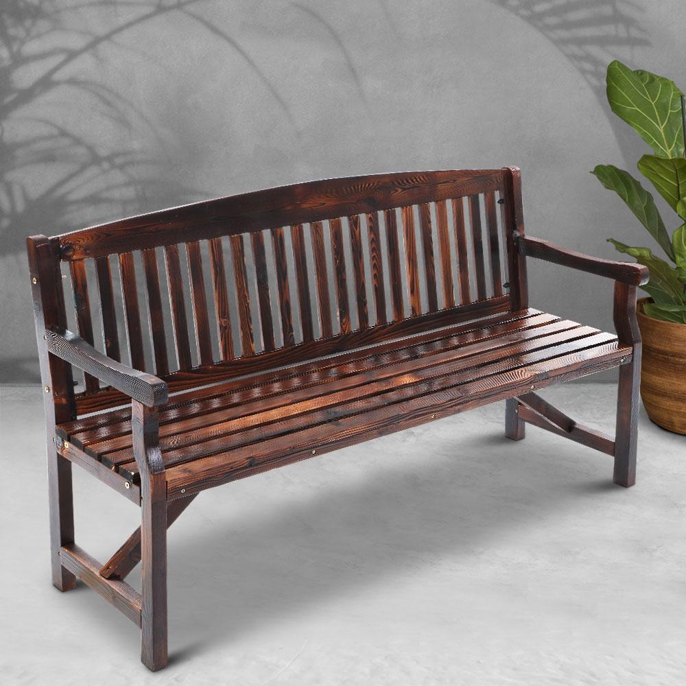 Gardeon Wooden Garden Bench Chair Natural Outdoor Furniture Décor