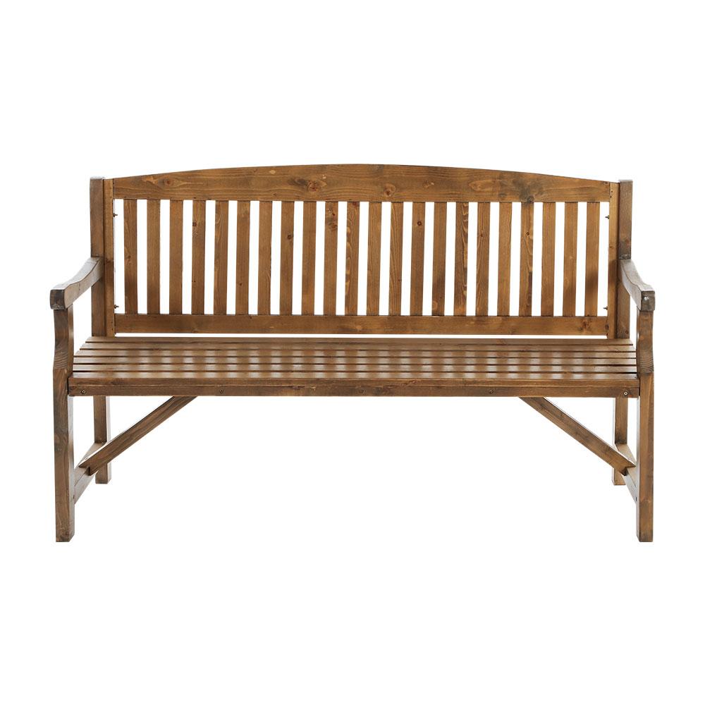 Gardeon Wooden Garden Bench Chair Natural Outdoor Furniture Décor