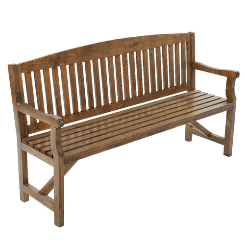 Gardeon Wooden Garden Bench Chair Natural Outdoor Furniture Décor