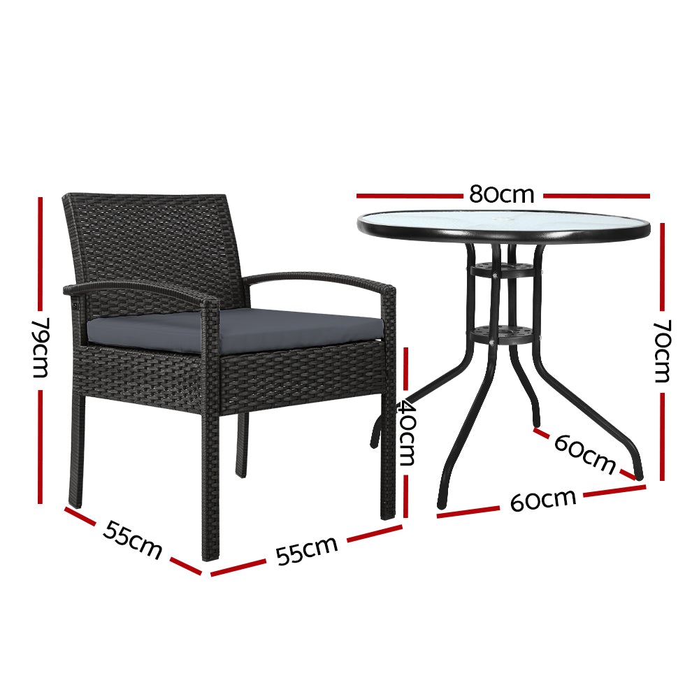 Gardeon Outdoor Furniture Dining Chairs Wicker Garden Patio Cushion Secondary image