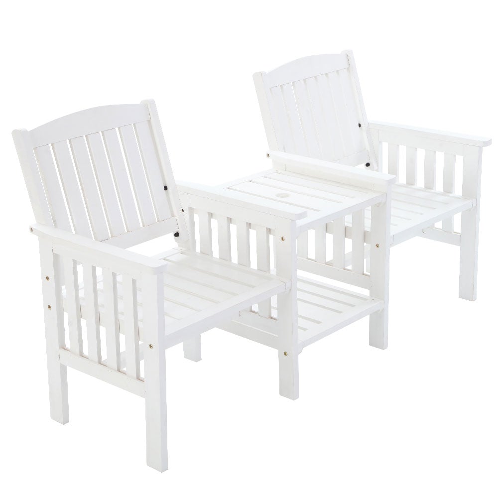Gardeon Garden Bench Chair Table Loveseat Wooden Outdoor Furniture Main image