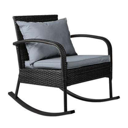 Gardeon Outdoor Furniture Rocking Chair Wicker Garden Patio Lounge