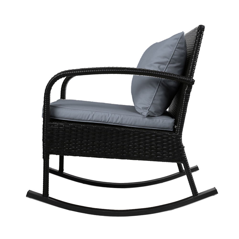 Gardeon Outdoor Furniture Rocking Chair Wicker Garden Patio Lounge