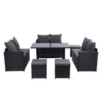 Gardeon Outdoor Furniture Dining Setting Sofa Set Wicker 9 Seater