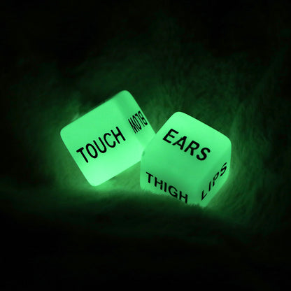 1 Pair Love Dice Glow in Dark Funny Sex Dice Toy