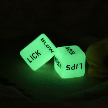 1 Pair Love Dice Glow in Dark Funny Sex Dice Toy