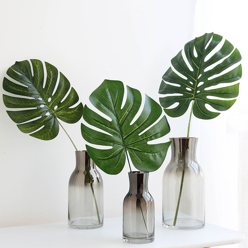 One Piece monstera artificial plants plastic tropical palm tree leaves