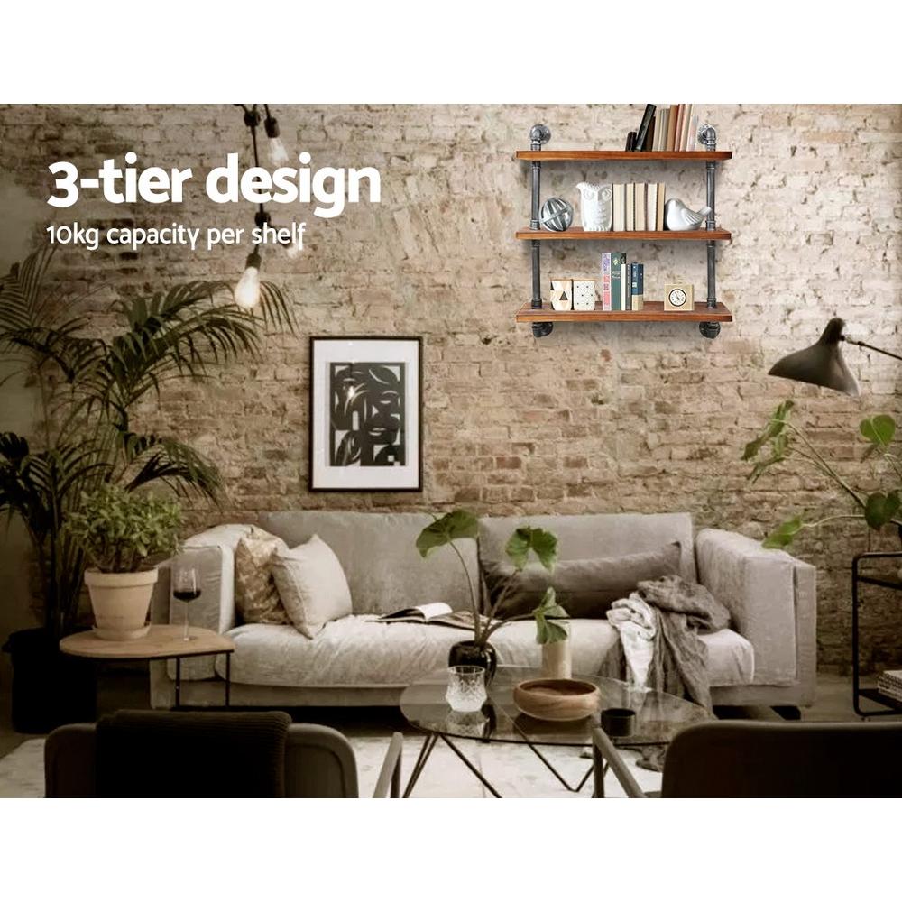 Artiss Display Shelves Wall Brackets Bookshelf Industrial DIY Pipe