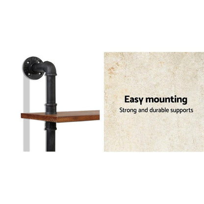 Artiss Display Shelves Wall Brackets Bookshelf Industrial DIY Pipe