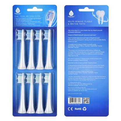 Pursonic Replacement Toothbrush Heads, Compatible with Sonicare
