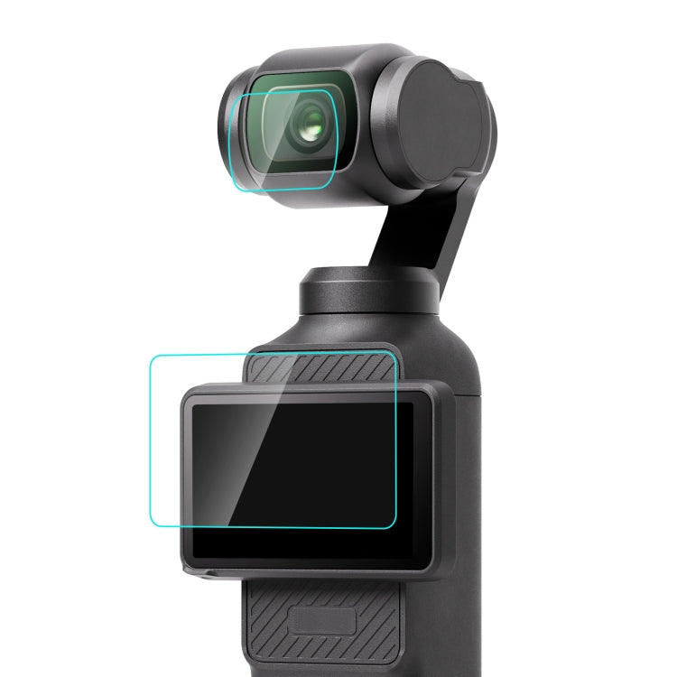For DJI OSMO Pocket 3 PULUZ 9H 2.5D HD Tempered Glass Lens Protector +