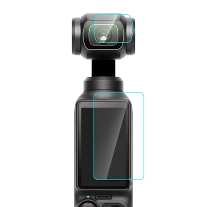 For DJI OSMO Pocket 3 PULUZ 9H 2.5D HD Tempered Glass Lens Protector +