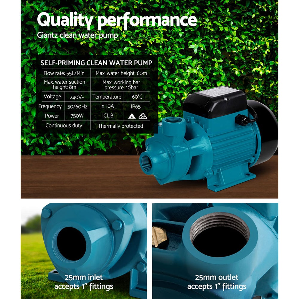 Giantz Peripheral Pump Clean Water Garden Boiler Car Wash Irrigation