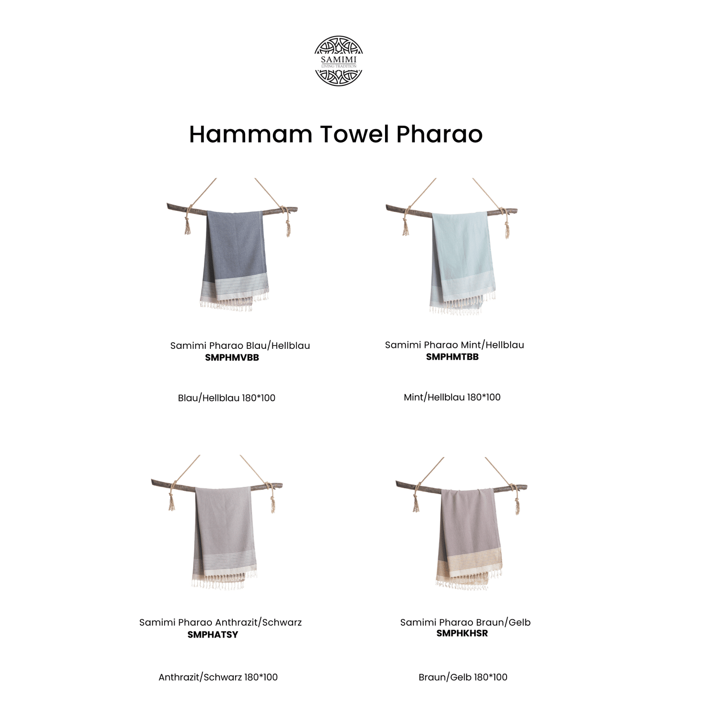 Beach Spa Turkish Hammam Towel Anthracite/Black