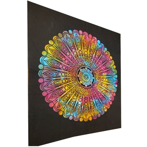 Chakra Wheel Mandala Pattern Tapestry Secondary image
